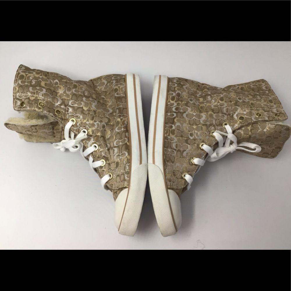 Coach High Top Bonney Shearling Sneakers womens - Picture 7 of 10